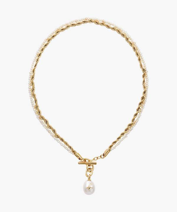 ツイストネックレス "Chunky Pearl"