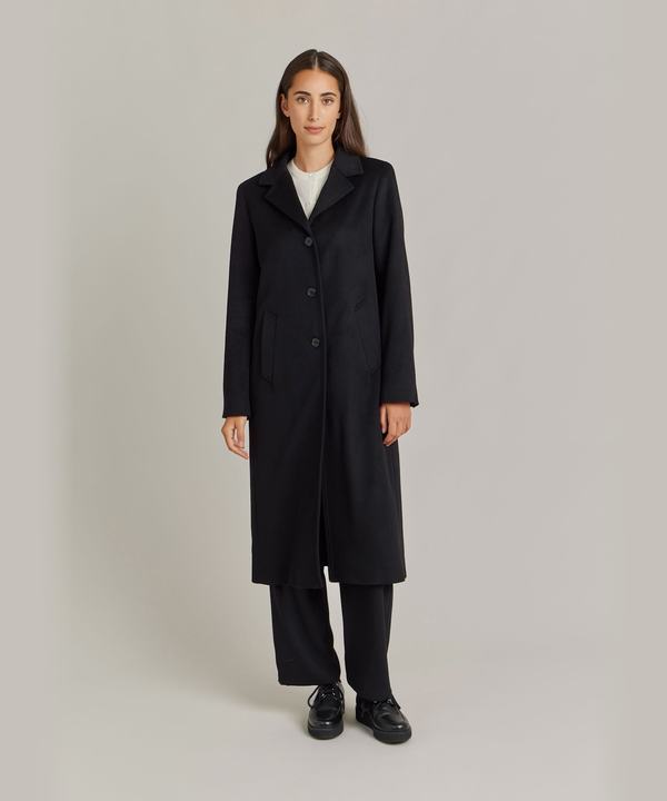 agnès b. ブラックトレンチコート 36 UBS9 MANTEAU トレンチコート