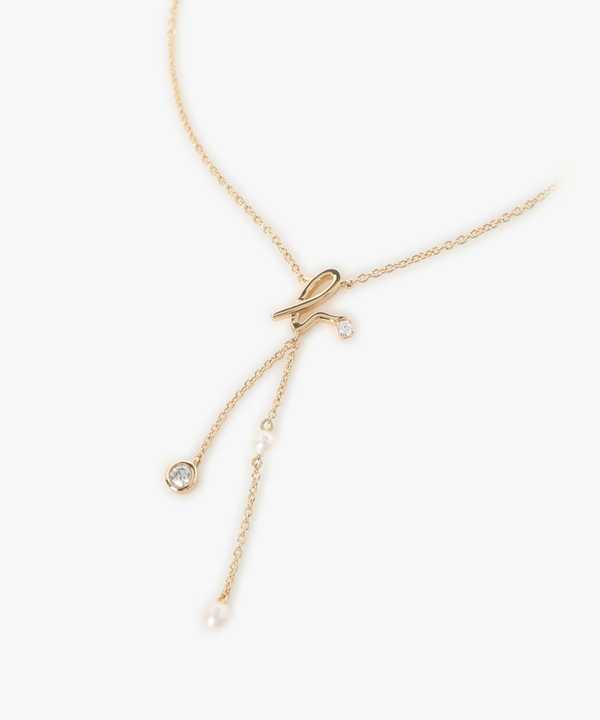 "b." ロゴ 2チェーン ネックレス "Iconic − thin and tiny"