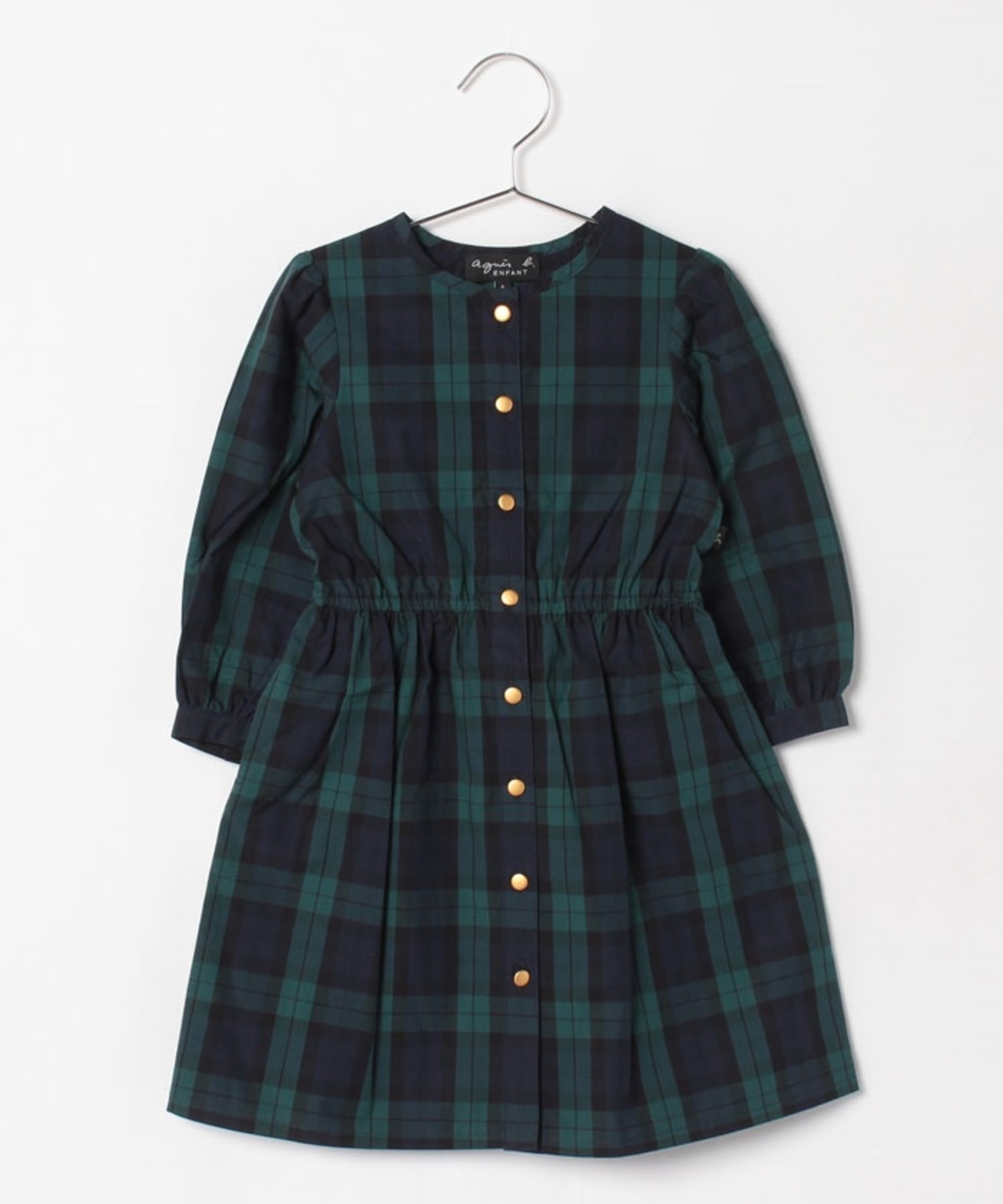Caj5 E Robe キッズ チェックフロントボタンワンピース Agnes B Enfant Layette アンファン レイエット アニエスベー公式オンラインブティック