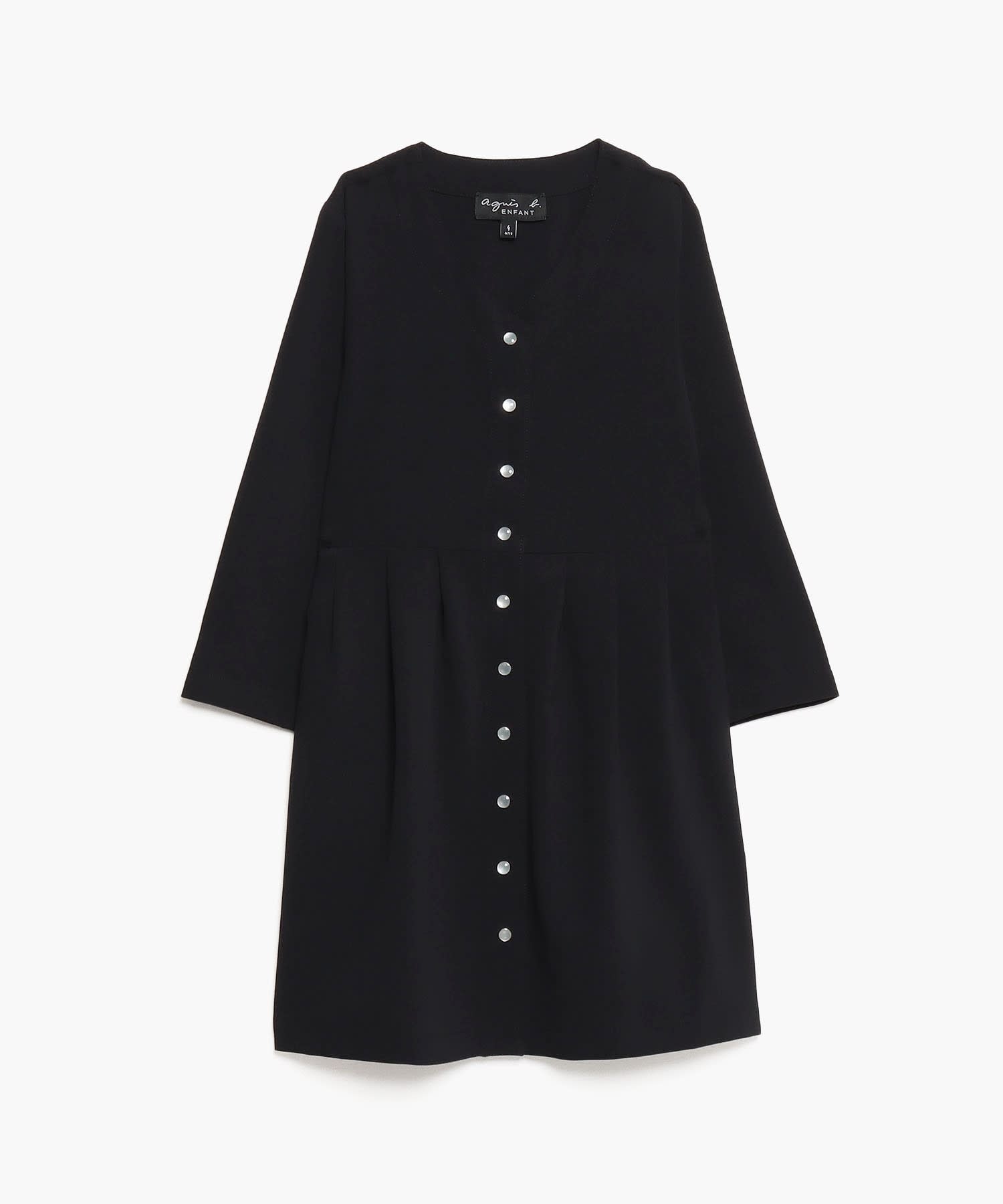 UAG0 E ROBE キッズ ジョーゼットシボ カーディガンプレッション ワンピース