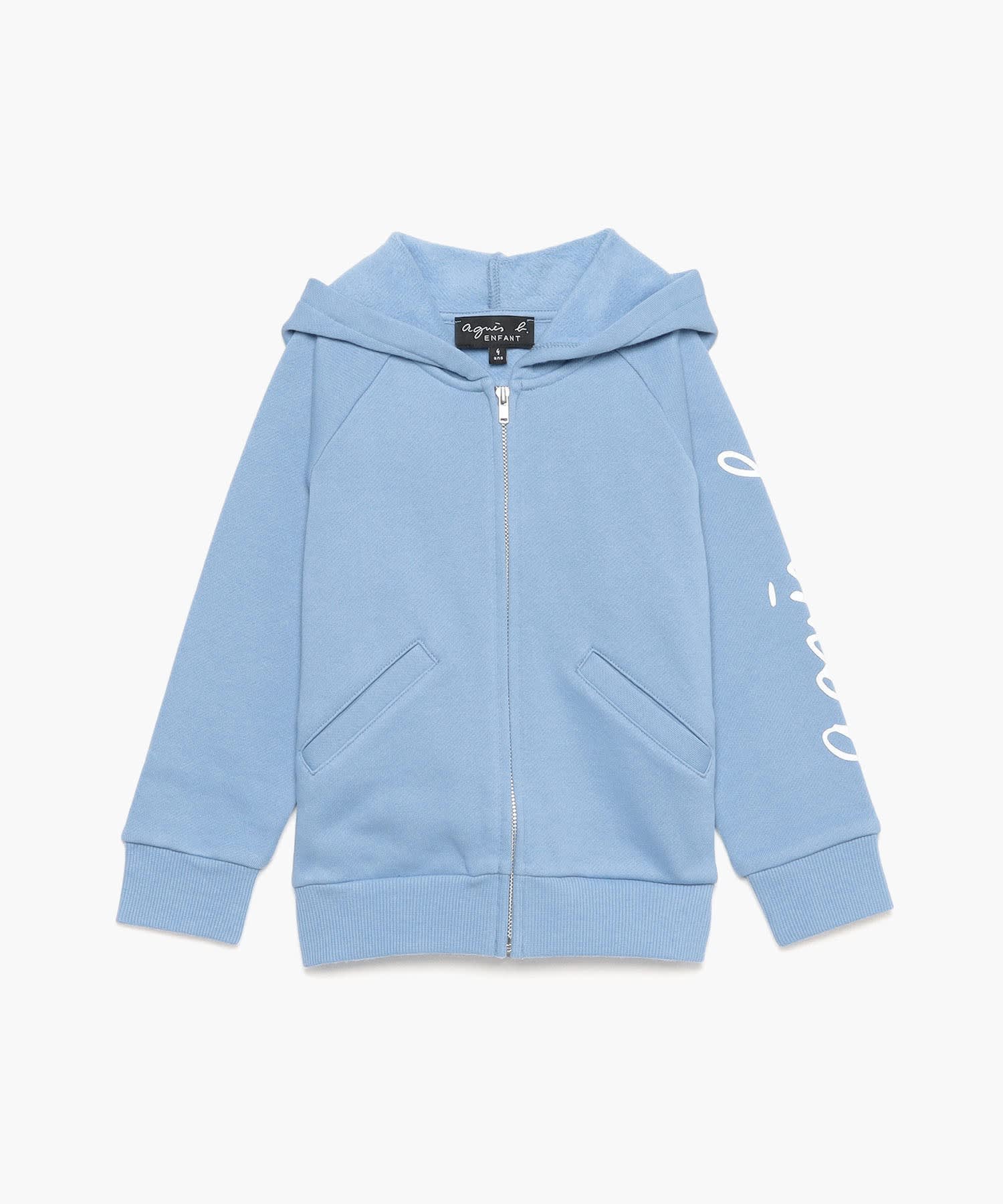 S035 E BLOUSON キッズ ロゴ ジップアップスウェット