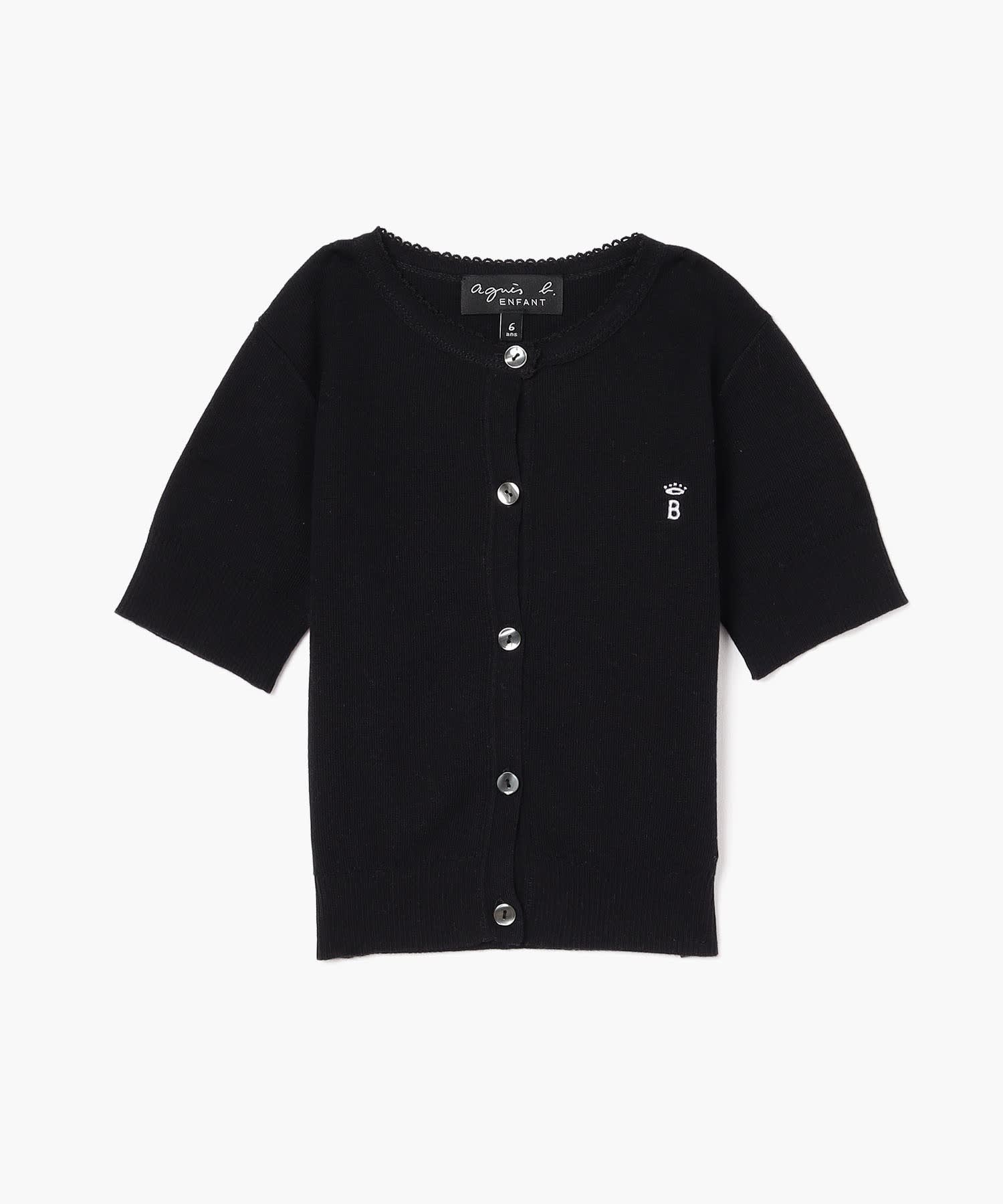 K334 E CARDIGAN キッズ コットンニットカーディガン ｜agnès b 