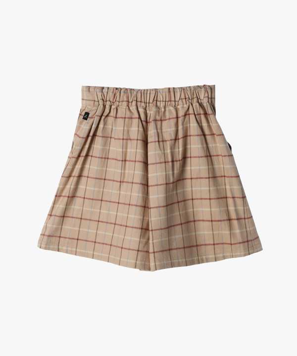 キッズ チェック コットン ショート キュロット
