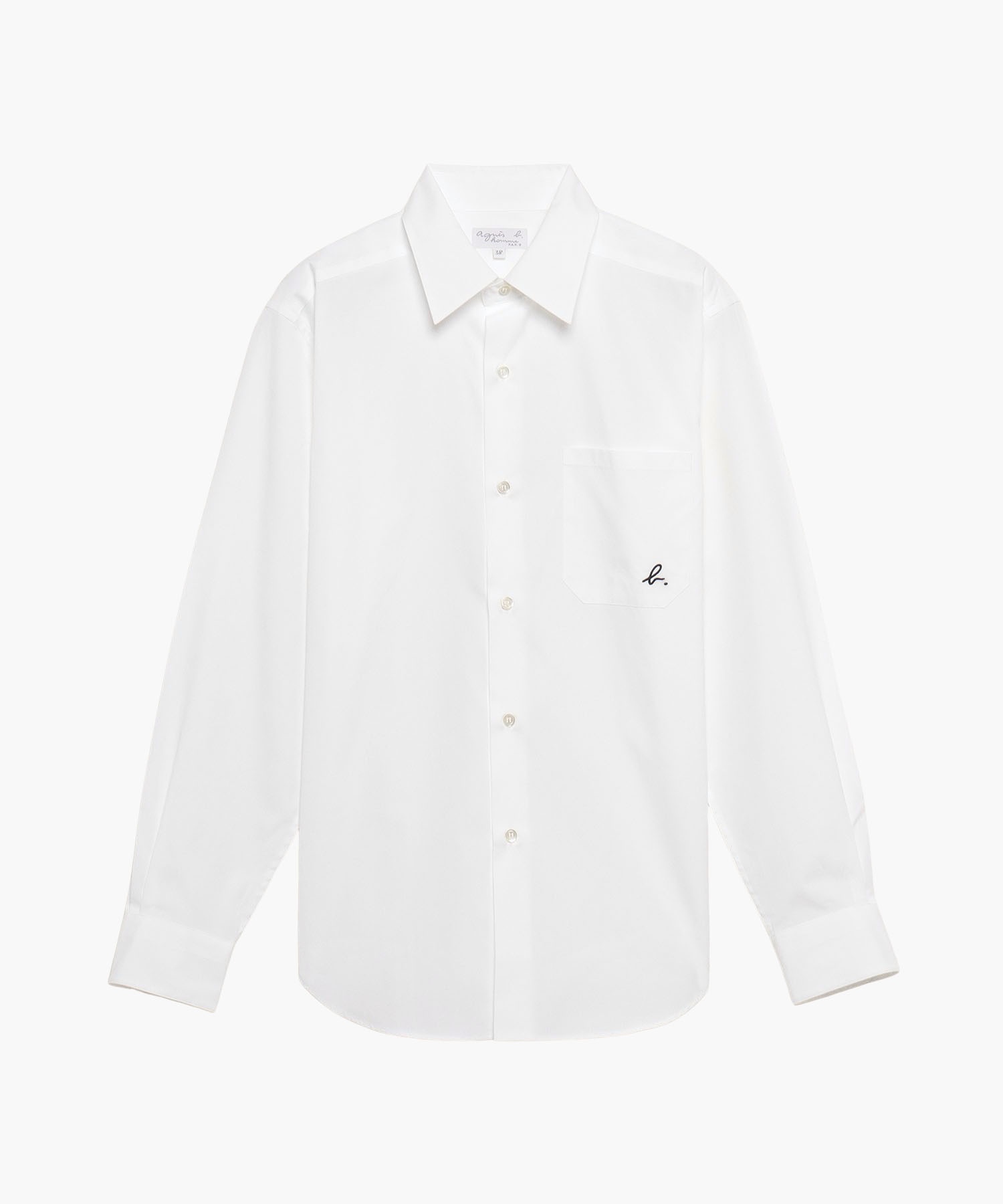【WEB限定】UQ25 CHEMISE b.ロゴコットンシャツ