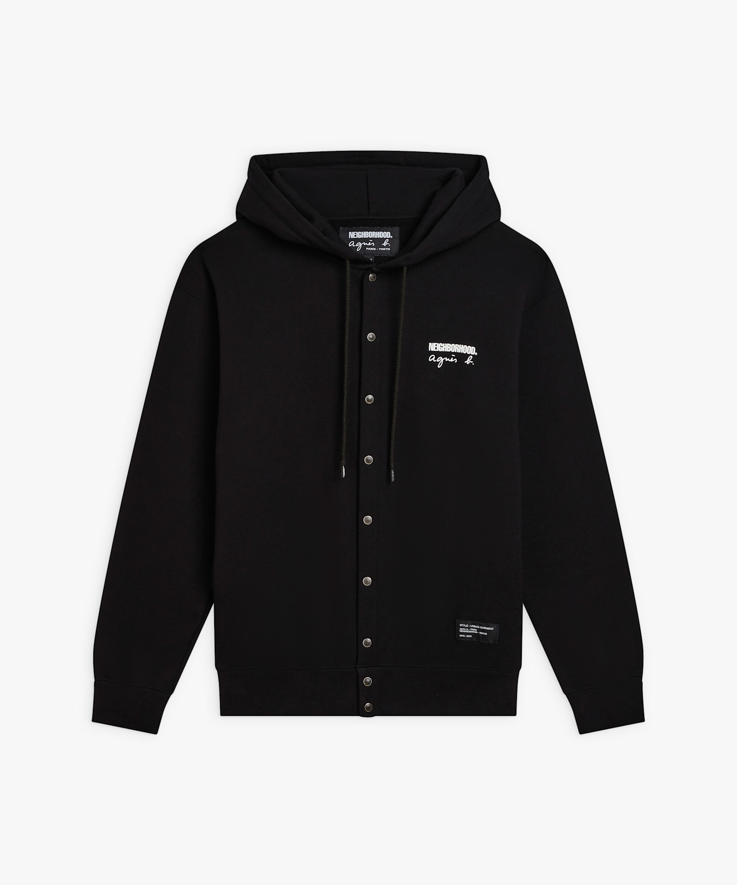 agnes b. x NH スウェットスナップフーディー
