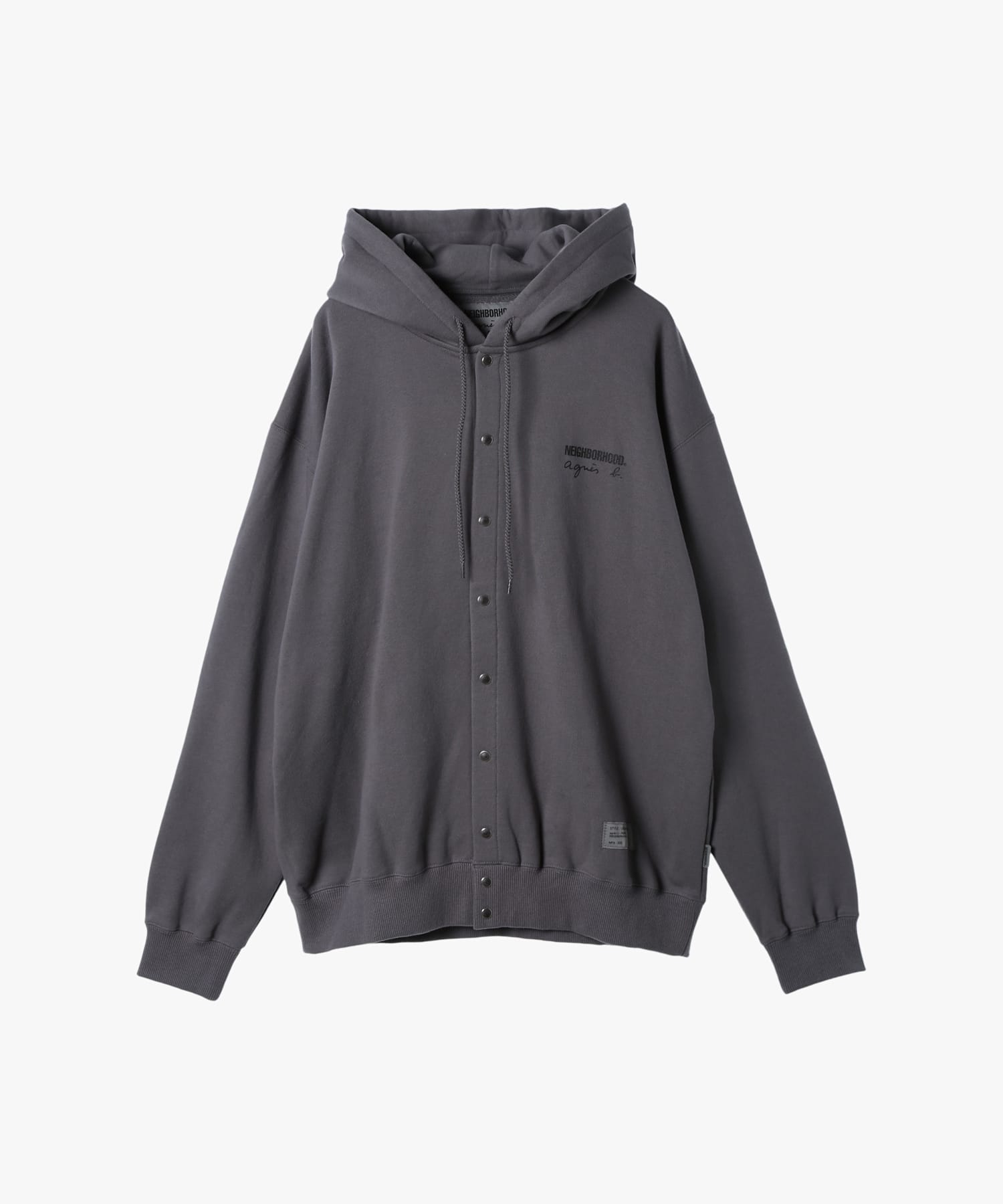 agnes b. x NH スウェットスナップフーディー