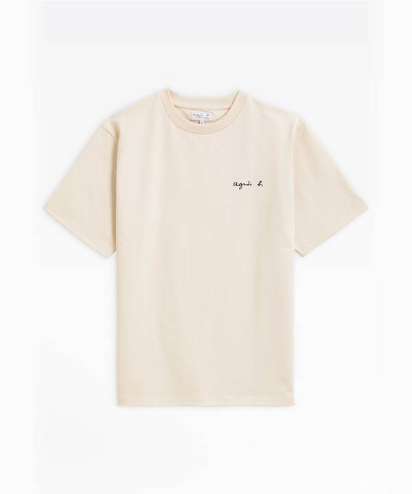 メンズ ロゴ刺繍 コットン 半袖 Tシャツ "Christof"