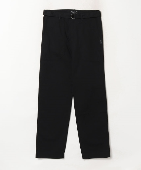 セットアップ対応商品】UW02 TROUSER ブラックパンツ ｜agnès b. HOMME