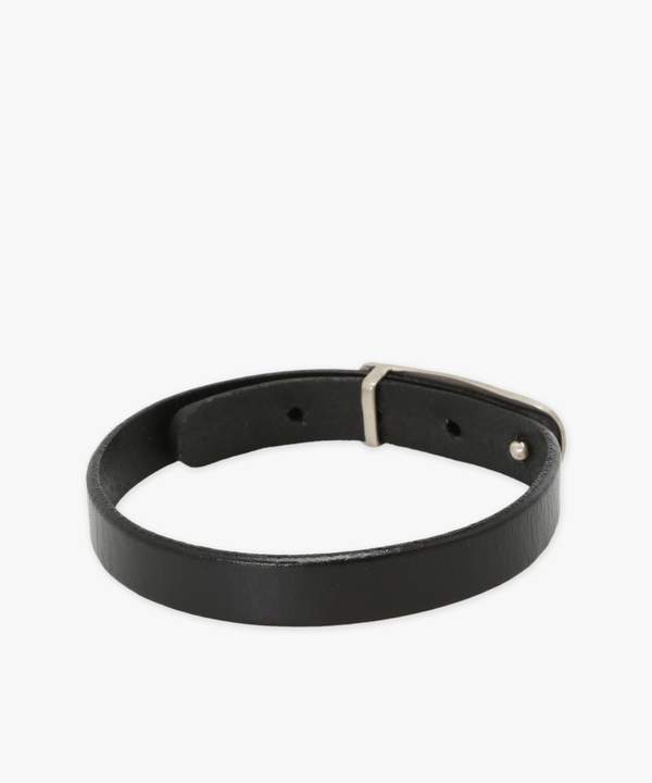 agnes b. メンズ シンプル ホワイト スチール バングル/送料込 スムースウェーブバングルシルバーアクセサリーブレスレット