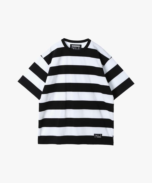 agnes b. x NH ボーダークルーネック 半袖Tシャツ