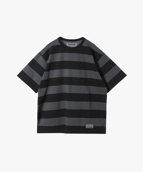 agnes b. x NH ボーダークルーネック 半袖Tシャツ