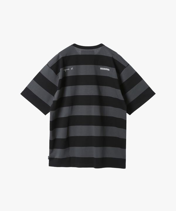 agnes b. x NH ボーダークルーネック 半袖Tシャツ