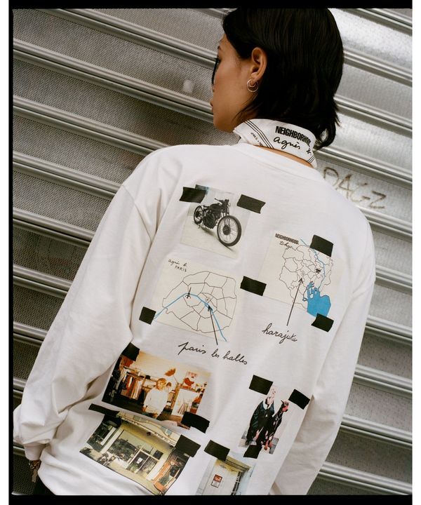 agnes b. x NH クルーネック 長袖 Tシャツ