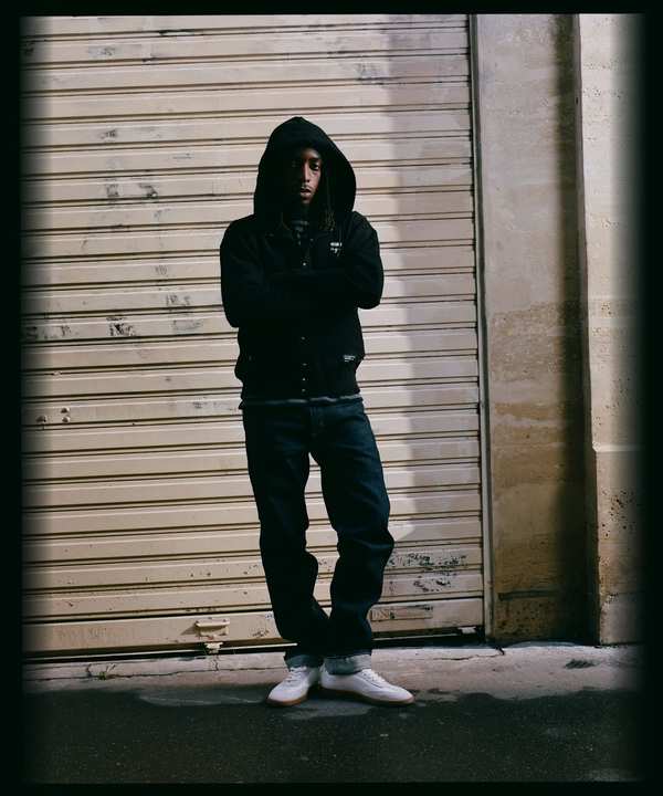 agnes b. x NH スウェットスナップフーディー