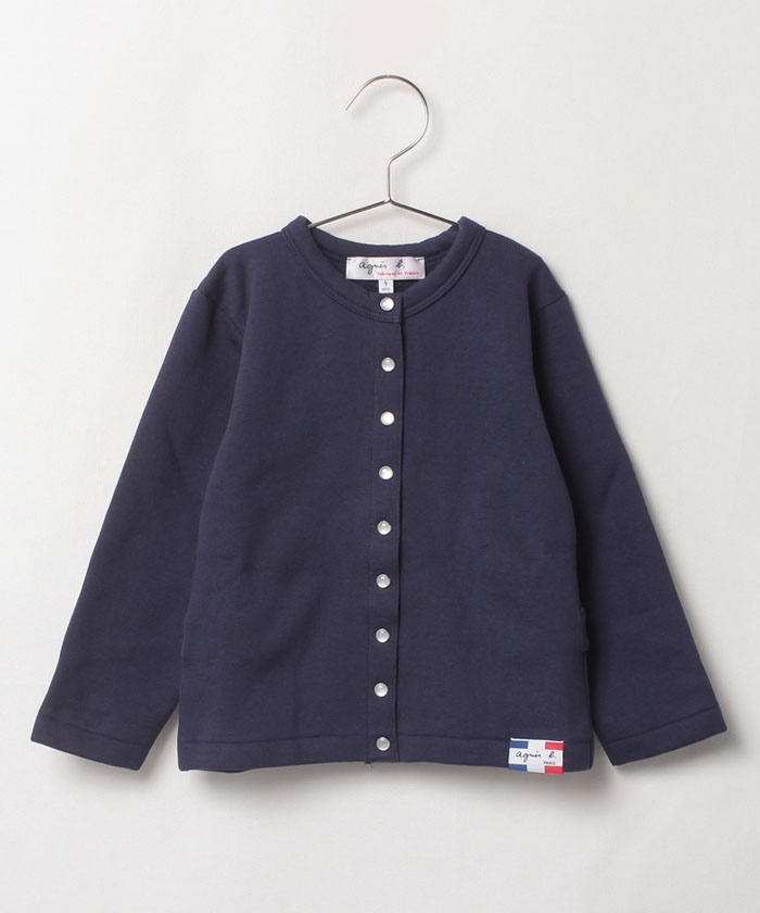 M001 E CARDIGAN キッズ カーディガンプレッション [Made in France] ｜agnès b.  ENFANT/LAYETTE（アンファン/レイエット）｜アニエスベー公式オンラインブティック