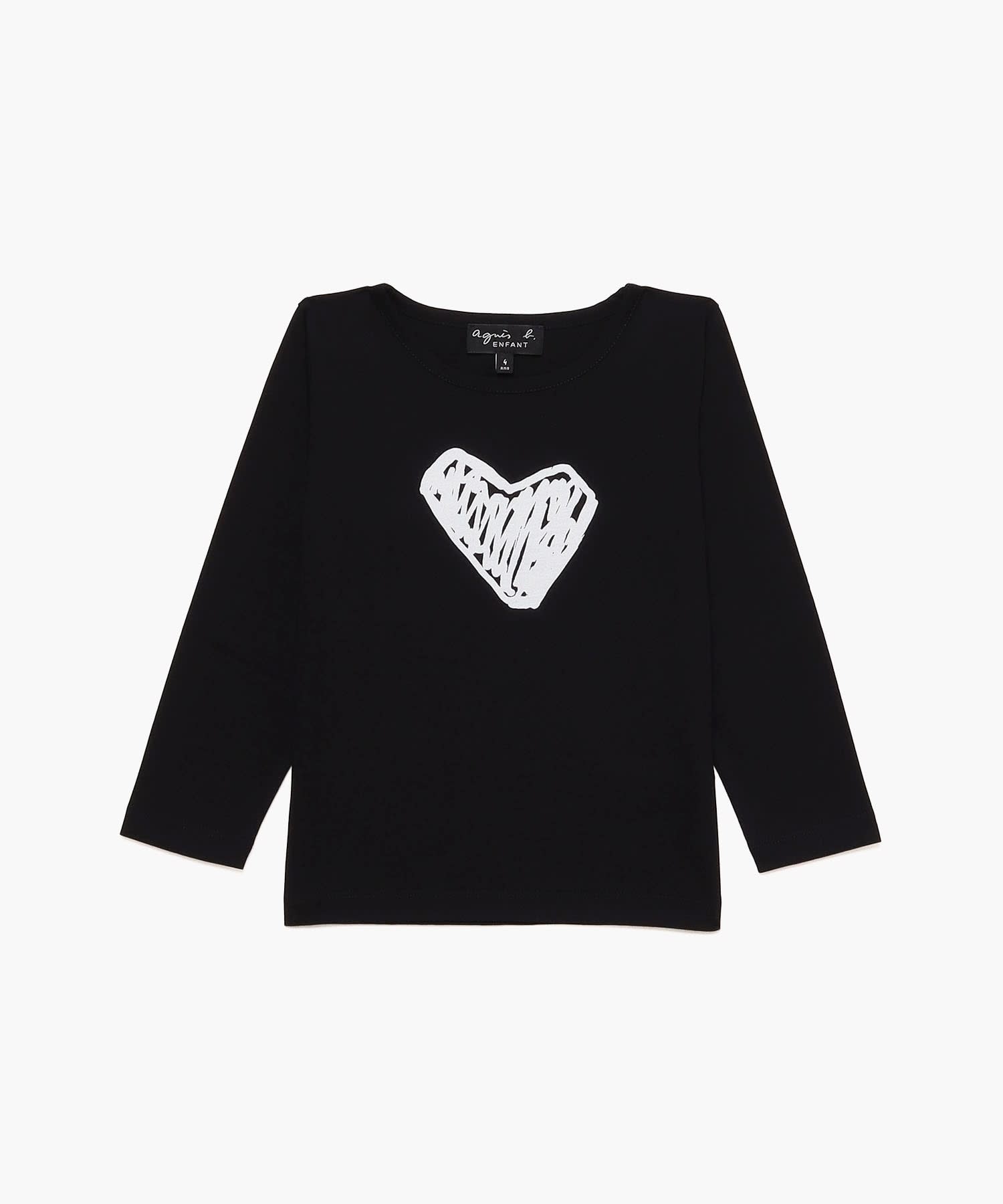 SDG6 E TS キッズ ハートプリントロングTシャツ