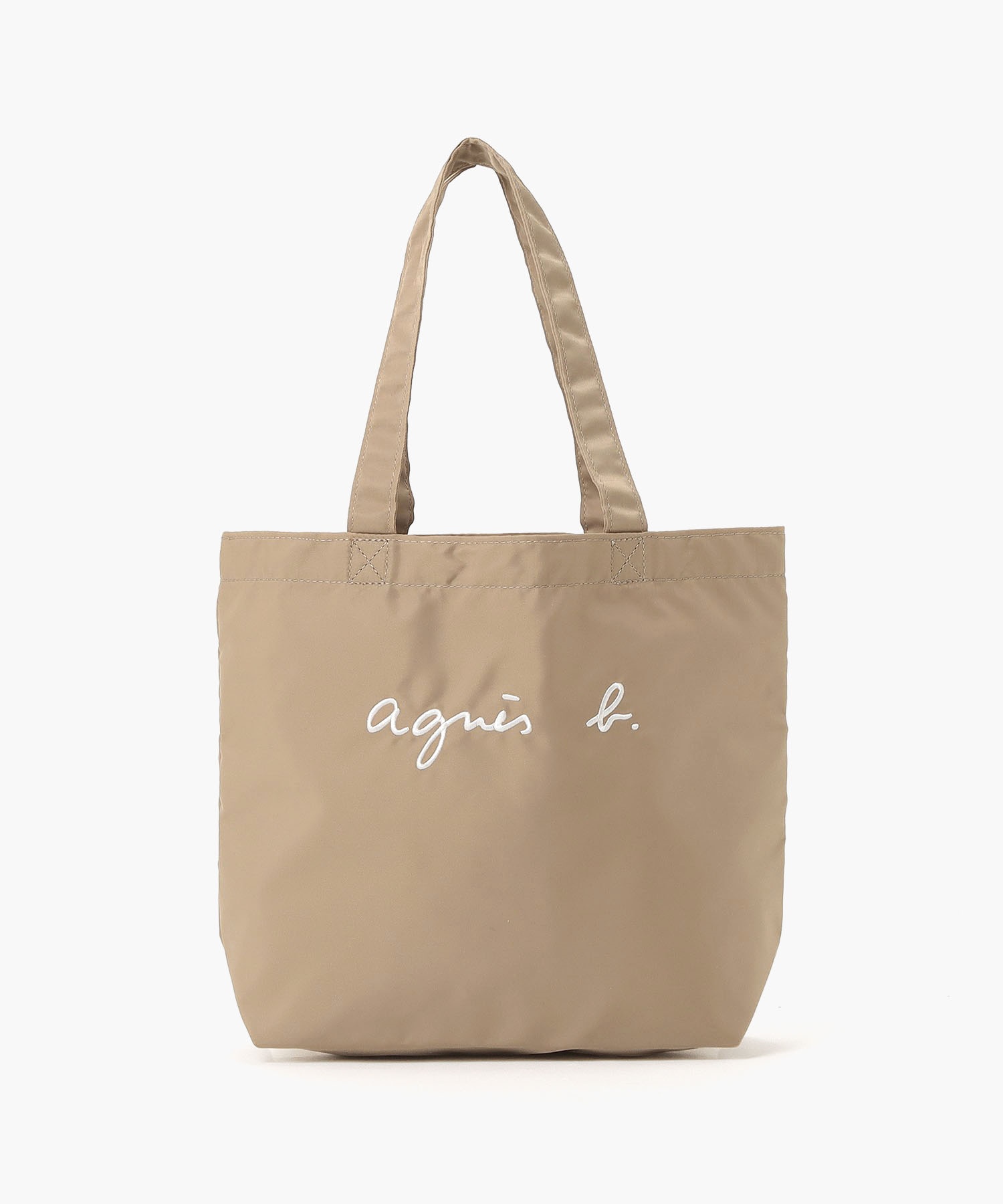 【美品】agnes b.voyage ボストンバッグ 旅行鞄 刺繍ロゴ 大容量