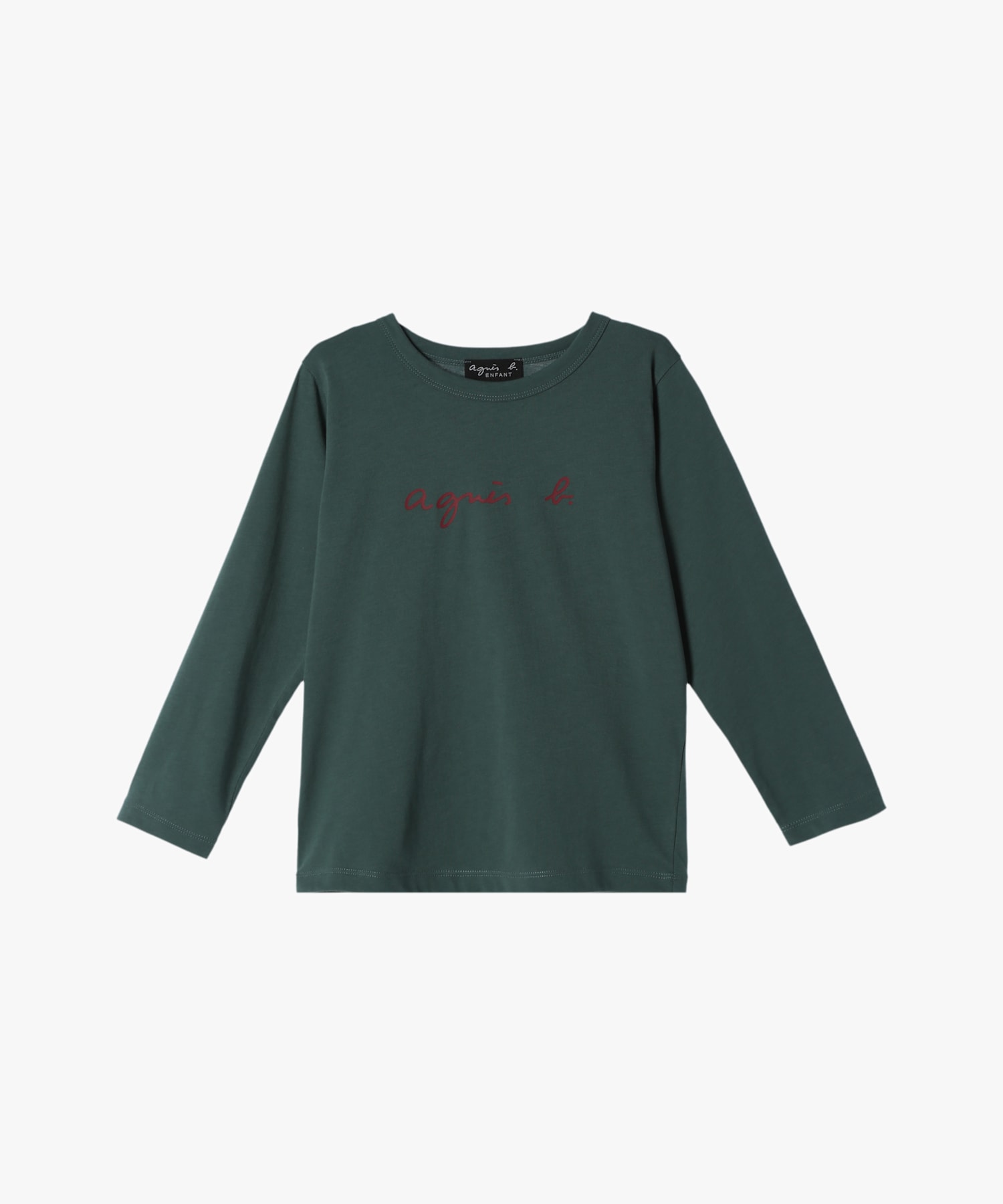 キッズ ロゴ コットン 長袖 Tシャツ