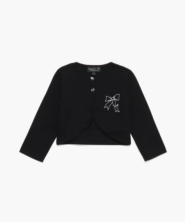 【Outlet】LS43 E BOLERO キッズ リボン刺繍ボレロ