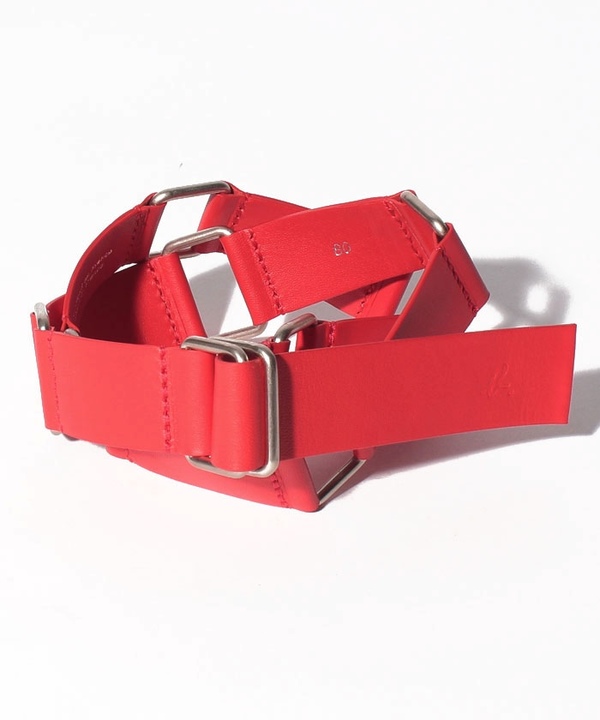 【Outlet】 CU01 CEINTURE レザー&メタルチェーンベルト