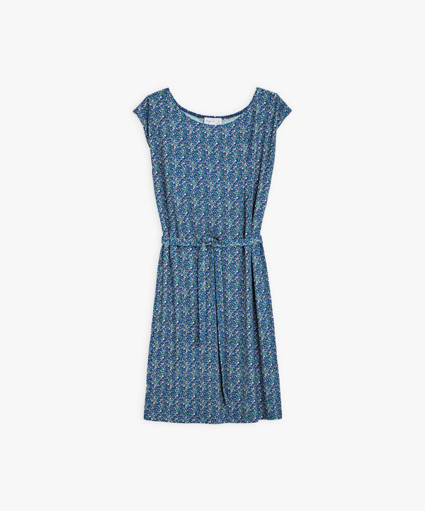 【Outlet】JGY5 フラワープリントフレンチスリーブワンピース