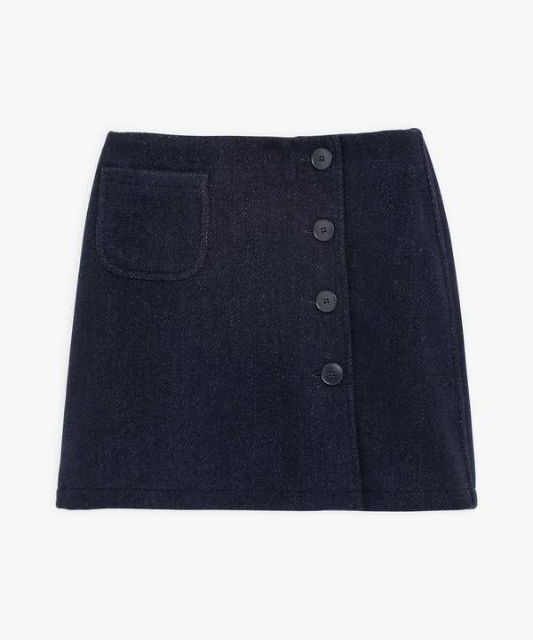 【Outlet】 TBT6 JUPE  ウールヴェルベット ミニスカート