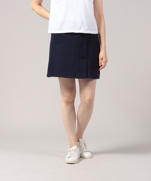 【Outlet】 TBT6 JUPE  ウールヴェルベット ミニスカート