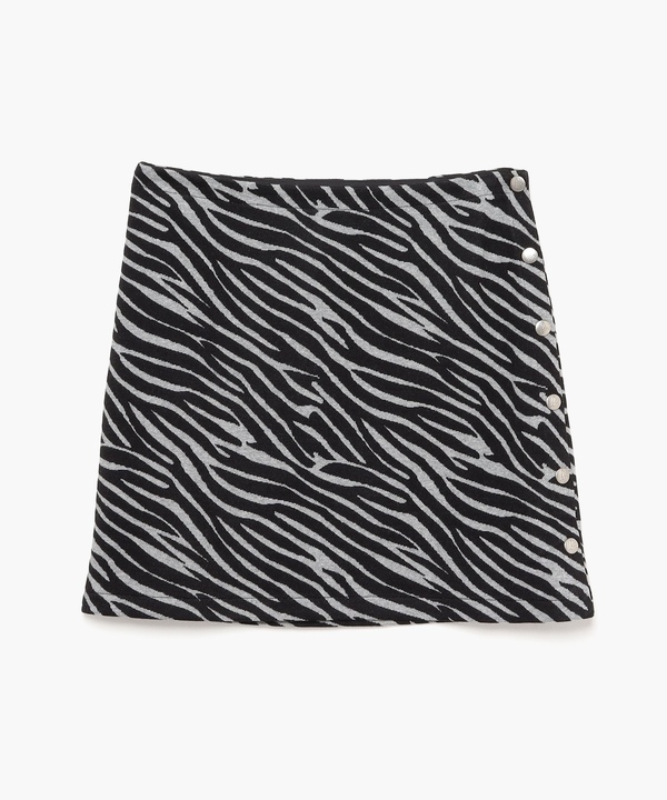【Outlet】 JGY3 JUPE ゼブラ柄ミニスカート