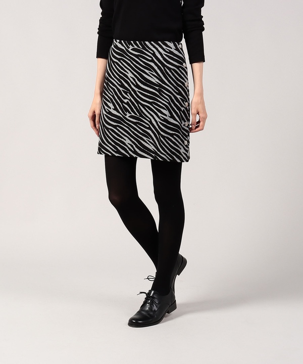 【Outlet】 JGY3 JUPE ゼブラ柄ミニスカート