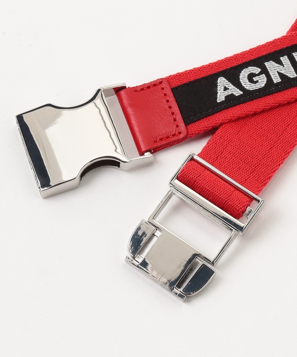 【Outlet】【ユニセックス】AD66 CEINTURE カレッジロゴコットンベルト