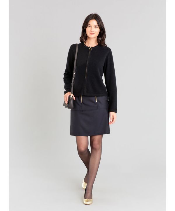 【Outlet】UBG3 JUPE ジップウールスカート