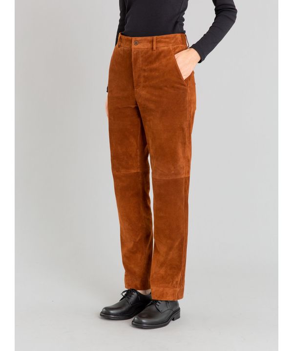 【Outlet】CU11 PANTALON スエードストレートパンツ