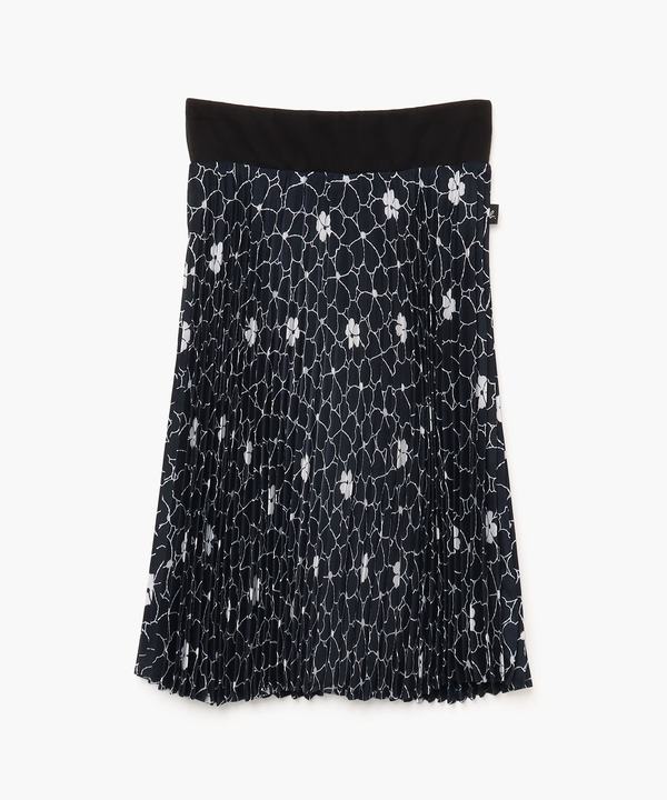 【Outlet】ICT9 E JUPE キッズ デシン フラワープリント プリーツスカート