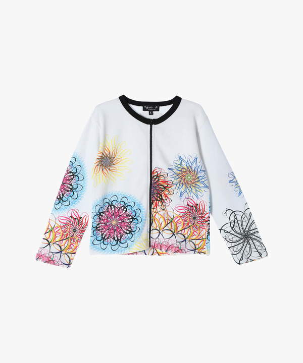 【Outlet】NU66 E CARDIGAN キッズ アーティスト ジップカーディガン Ryan McGinness