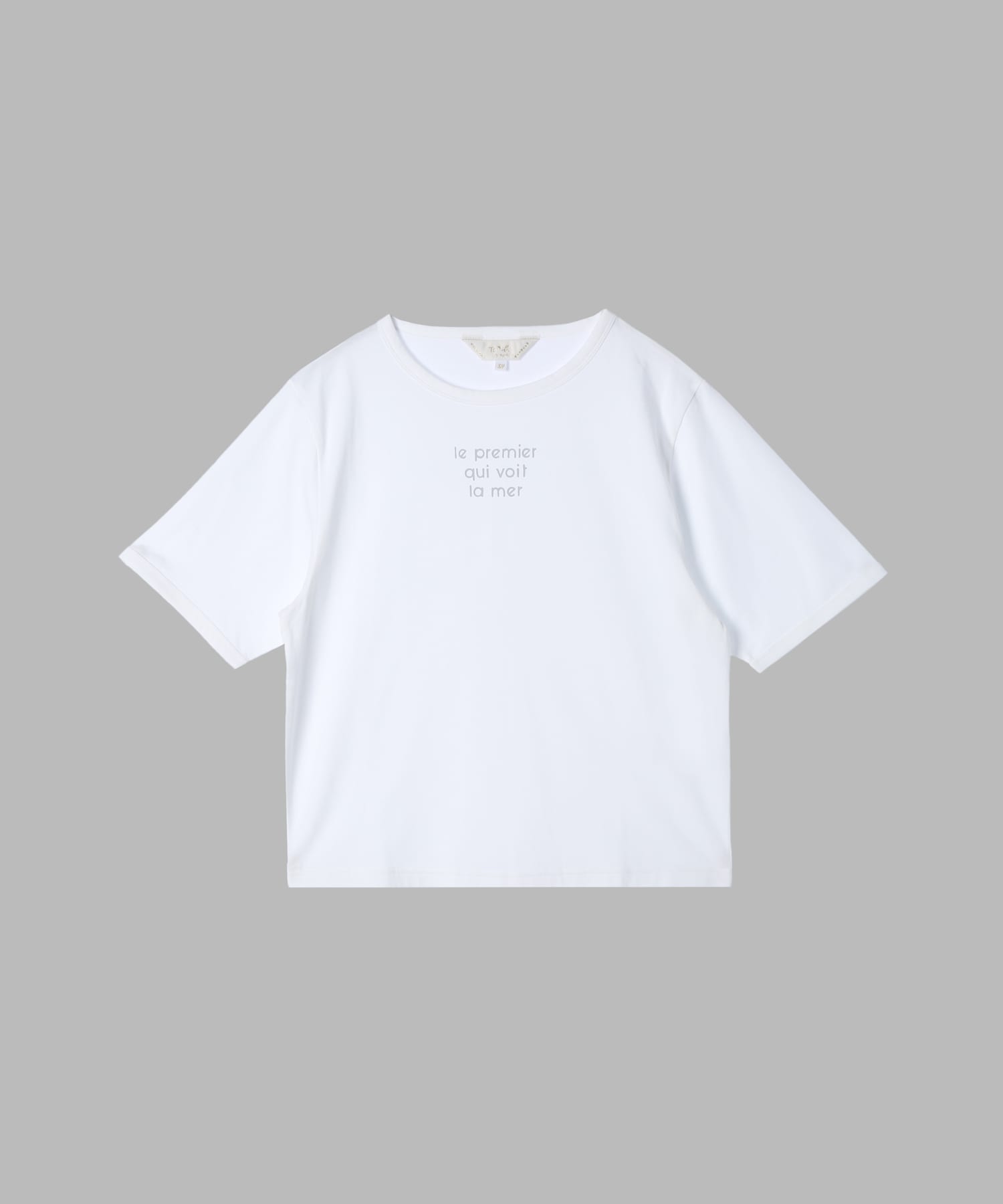 【Outlet】メッセージ プリント 半袖 Tシャツ "Le premier qui voit la mer"
