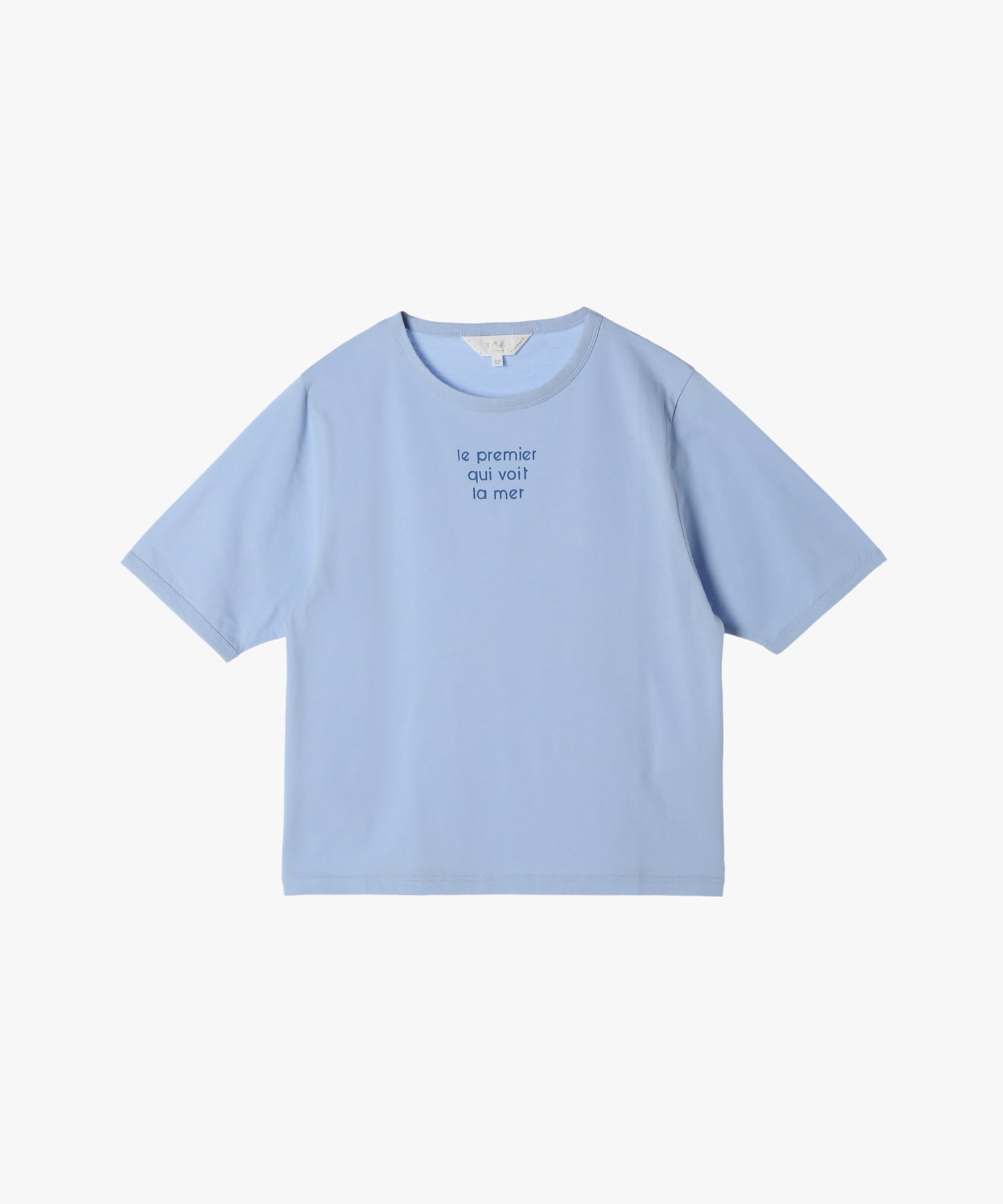 【Outlet】メッセージ プリント 半袖 Tシャツ "Le premier qui voit la mer"