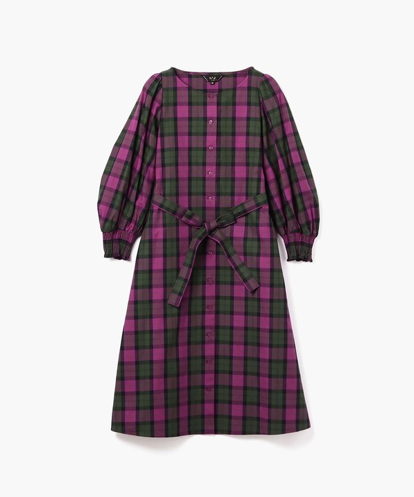 【Outlet】 チェックAラインドレス