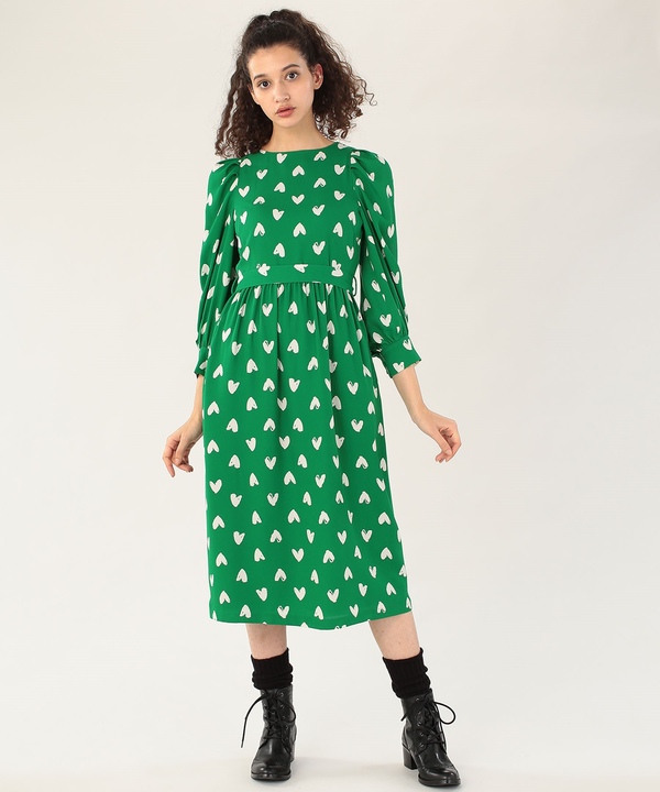 【Outlet】 ハートプリントドレス