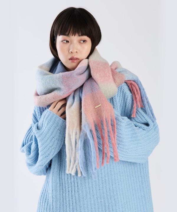 【Outlet】WW81 ECHARPE ブロックチェックストール