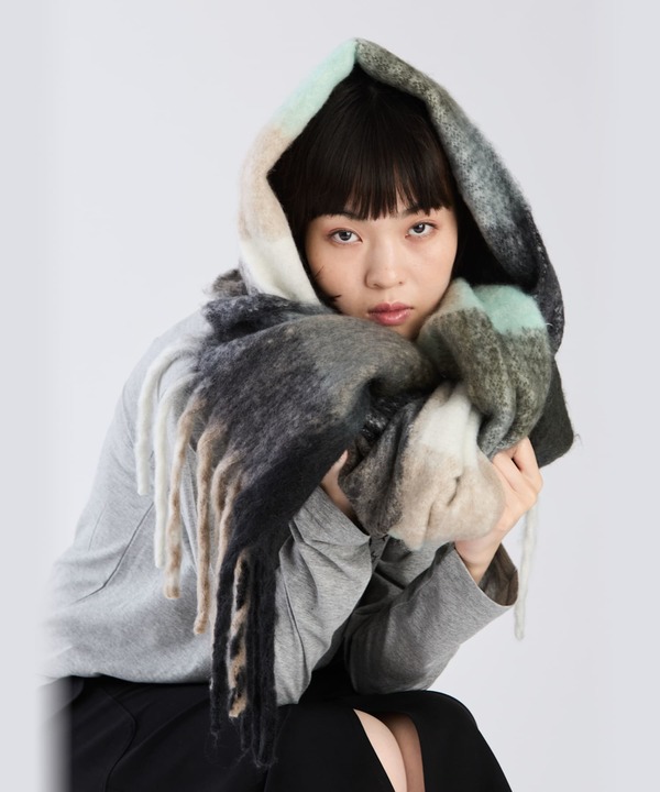 【Outlet】WW81 ECHARPE ブロックチェックストール