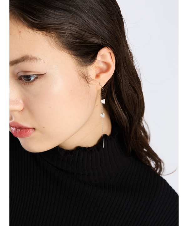 【Outlet】ダングリングハートピアスイヤリング