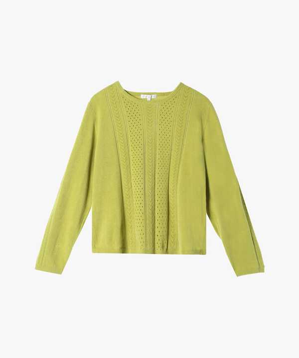 【Outlet】オープンワークモールニットプルオーバー