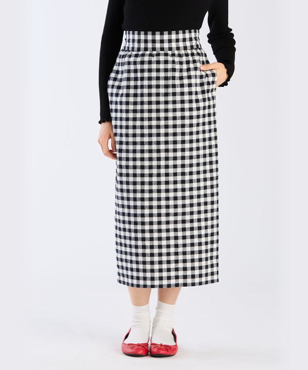【Outlet】ネップギンガムチェックスカート