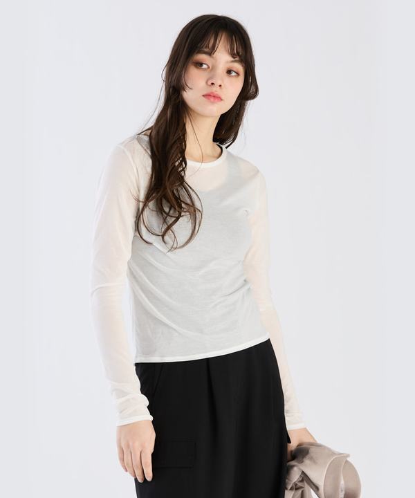 【Outlet】シアーロングTシャツ