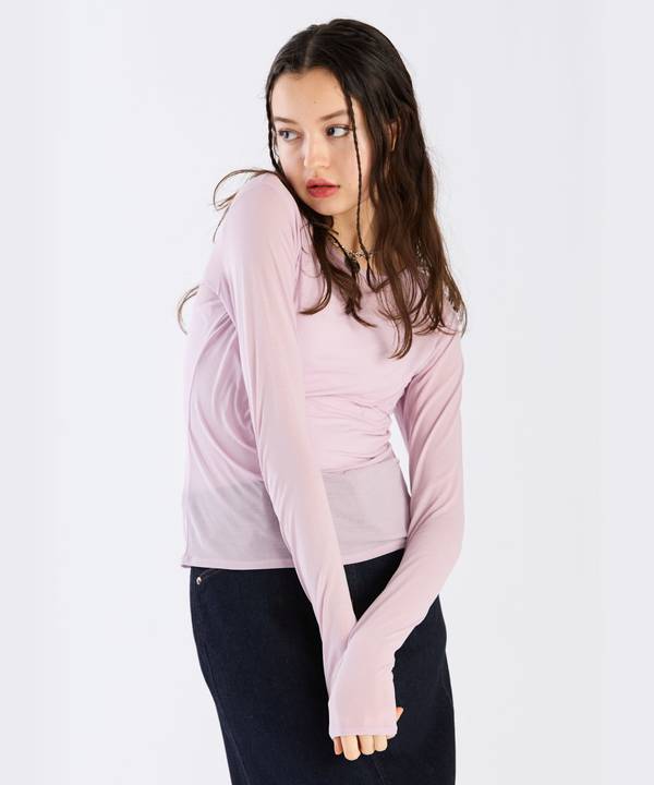 【Outlet】シアーロングTシャツ