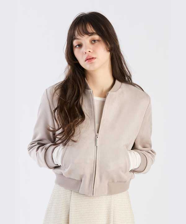 【Outlet】スエードライクブルゾン