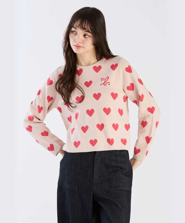 【Outlet】ハートジャガードプルオーバー