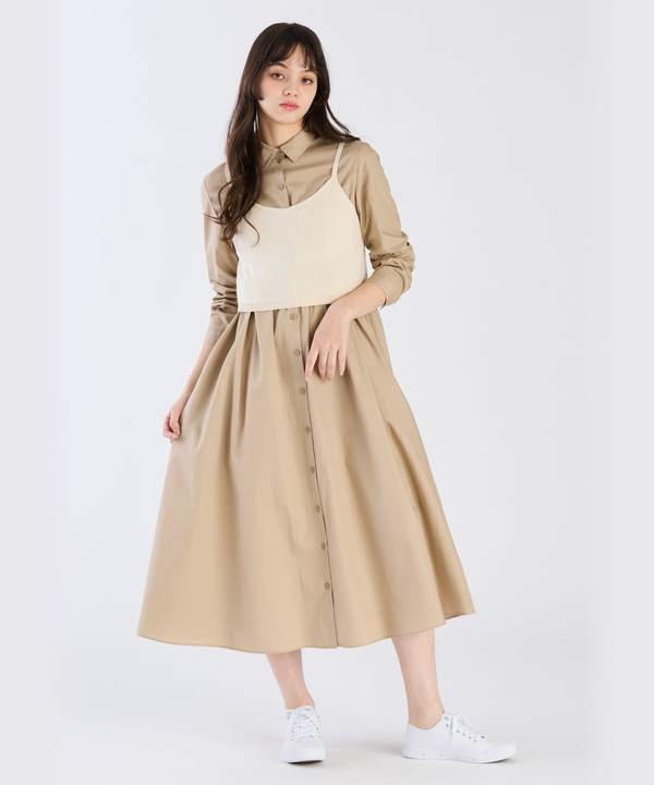 【Outlet】ロングスリーブシャツドレス