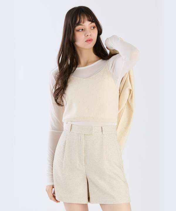 【Outlet】スパングルニットキャミ